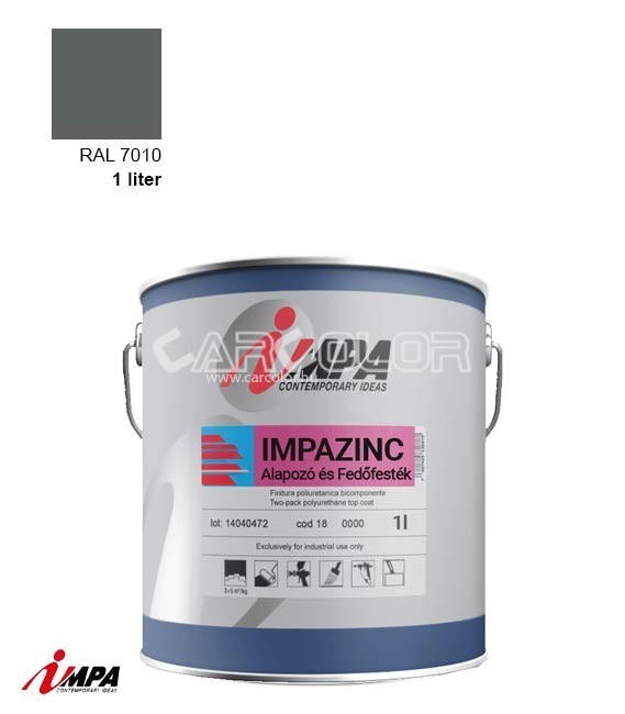 1K Korróziógátló Festék + Alapozó (2 in 1) - RAL7010 - Selyemfényű (1l) - Impa Cink