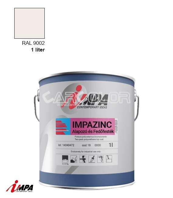 1K Korróziógátló Festék + Alapozó (2 in 1) - RAL9002 - Selyemfényű (1l) - Impa Cink