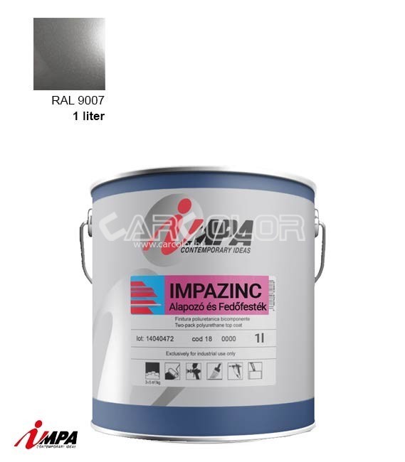 1K Korróziógátló Festék + Alapozó (2 in 1) - RAL9007 - Selyemfényű (1l) - Impa Cink