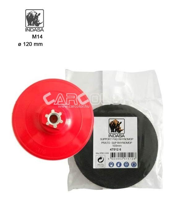 Tépőzáras Pad Polírszivacshoz - M14 - (Ø122mm) - INDASA 475126