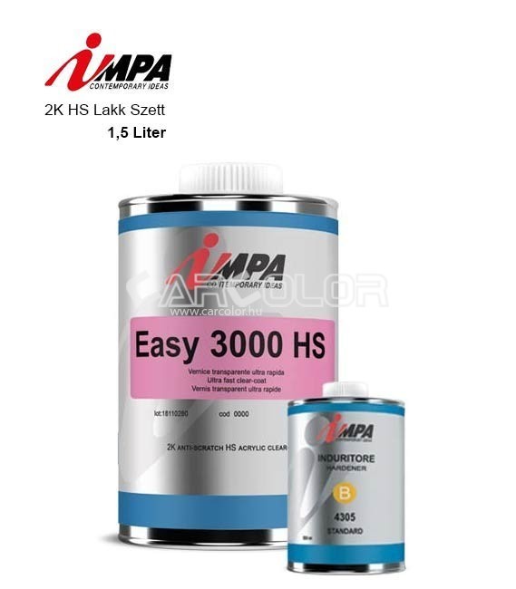 2K Karcálló Akril HS Lakk Szett - Easy 3000 - (1500 ml) Impa 1381