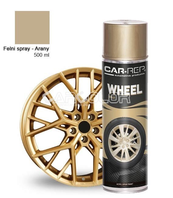 Wheel Spray Paint Acryl Gold (500ml) CarRep Wheel Spray