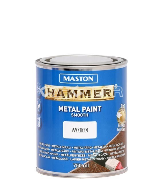 Hammer 3in1 Metál Festék - Közvetlenül a rozsdára (750ml) - Matt Fekete