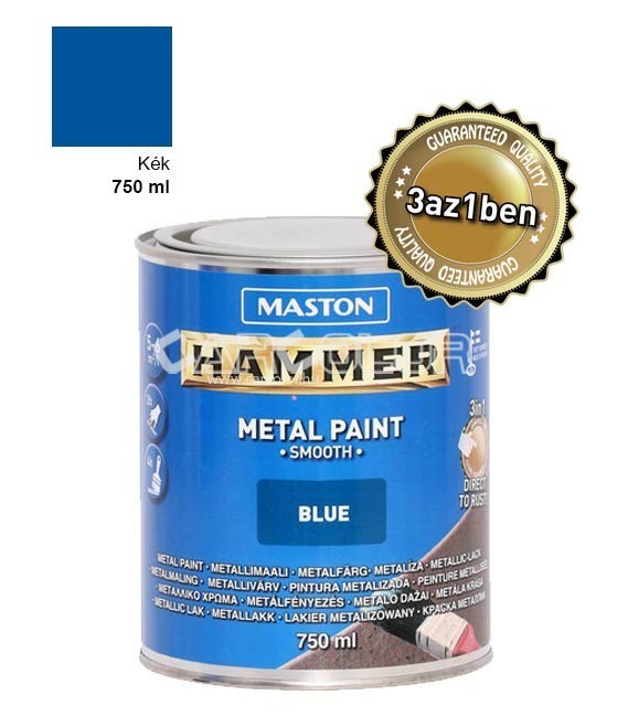 Hammer 3in1 Smooth Metal Paint to Rust (750ml) - Silver