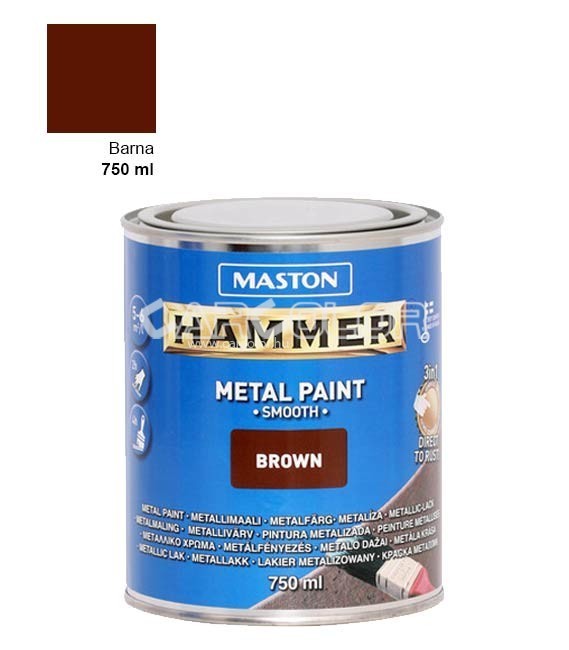 Hammer 3in1 Smooth Metal Paint to Rust (750ml) - Blue