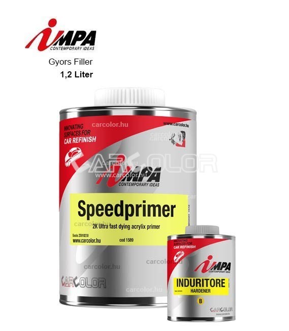 Impa 2K Ultra Fast Acrylic Primer Filler Set - Grey (1,2l)