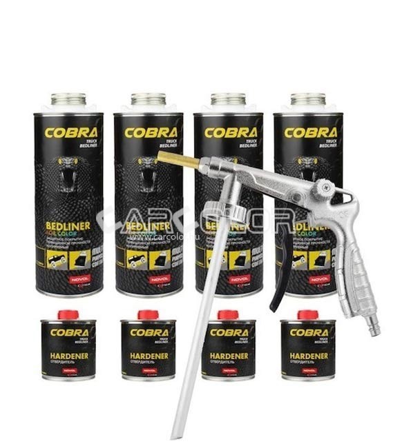 Cobra festék - 2K Extrém védőbevonat - Fekete - (0,8L)