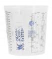 Indasa Műanyag keverőedény tetővel - Skálázott - Oldószerálló (0,8 Liter)