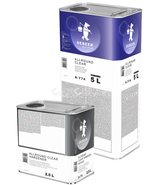 DeBeer 8-774 2K Multi lakk Allround Clear Szett (7.5l)