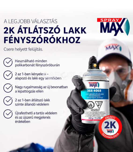 Professional UV Headlight Restoration Kit with 2K SprayMax Clearcoat