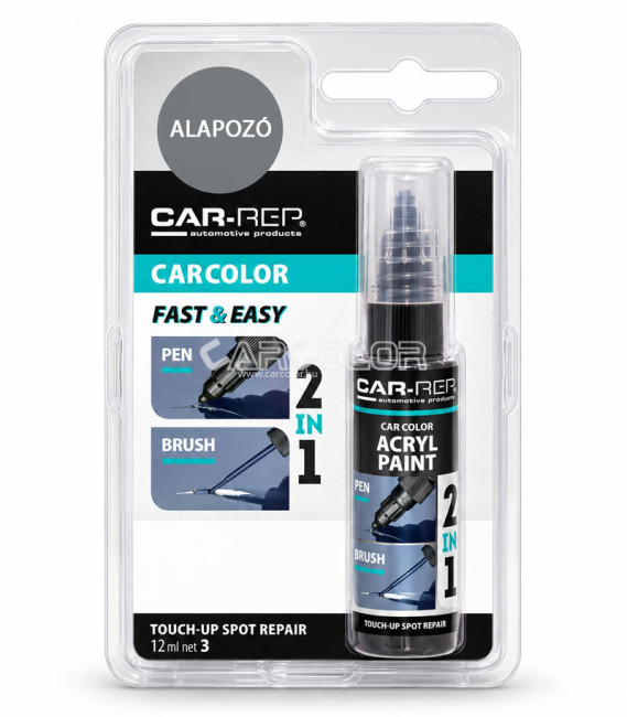 2 in 1 Car-Rep Grey Touch-Up Primer Pen with Brush (12 ml)