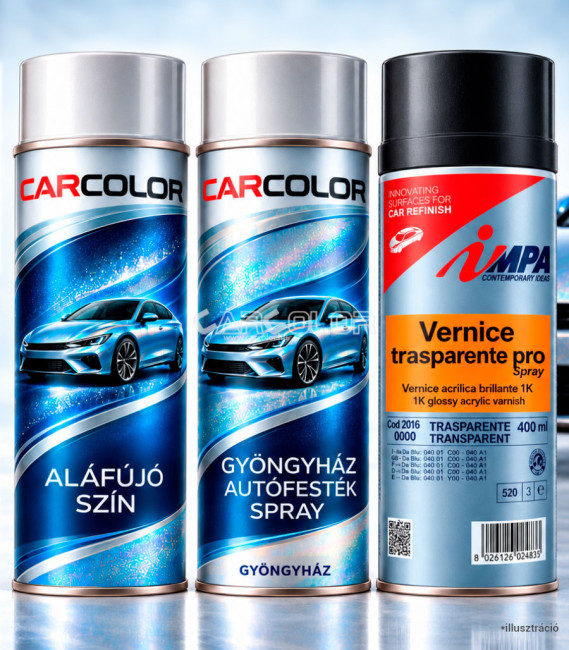 2 darab gyöngyház Autó javító festék Spray Színkód Alapján Impa lakkal