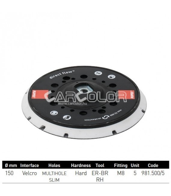 RU 981.500 Rupes backing pad (150mm M8) ER-RH-BR-RH