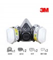 3M™ 6200 Ikerszűrős Félálarc Szett, Fényezőmaszk Szett  (M)