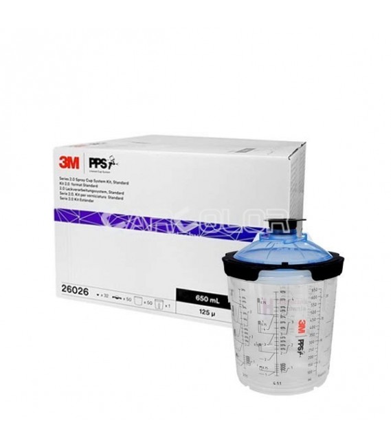 3M™  26026 PPS Series 2.0 Kits, Standard, 650 ml, 125 mu