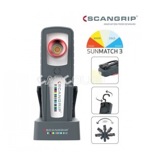 Scangrip SUNMATCH 3 - Powerful rechargeable LED work light CRI+