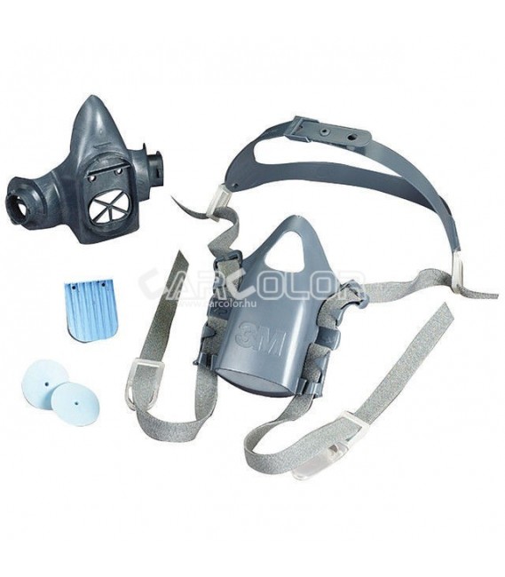 3M™ 7502 Szilikon Ikerszűrős Félálarc (L)