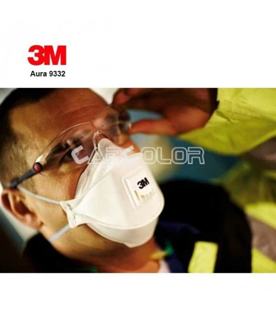 3M™ 09332 Pormaszk - Szelepes, Paneles részecskeszűrő (FFP3)
