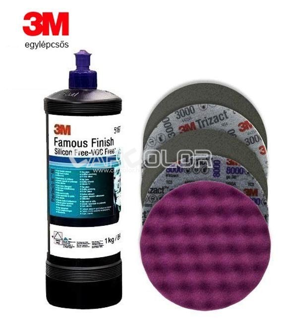 3M™ 51677 Famous Finish Egylépcsős polírpaszta szett (1kg)