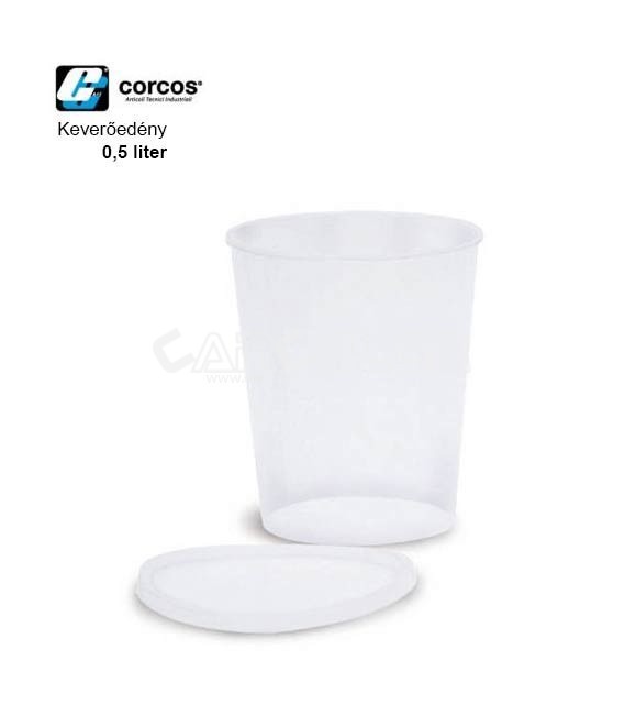 Corcos Műanyag Keverőedény Tetővel (0,5l)