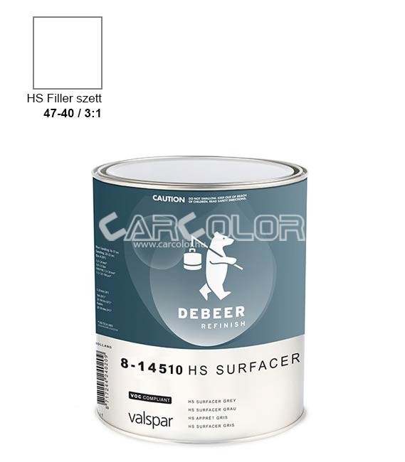DeBeer 8-14510 2K HS Surfacer Filler - White (3l)