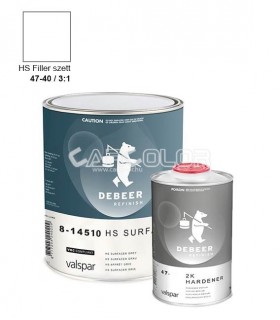 DeBeer 8-14510 2K HS Surfacer Filler Sett - White (4l)