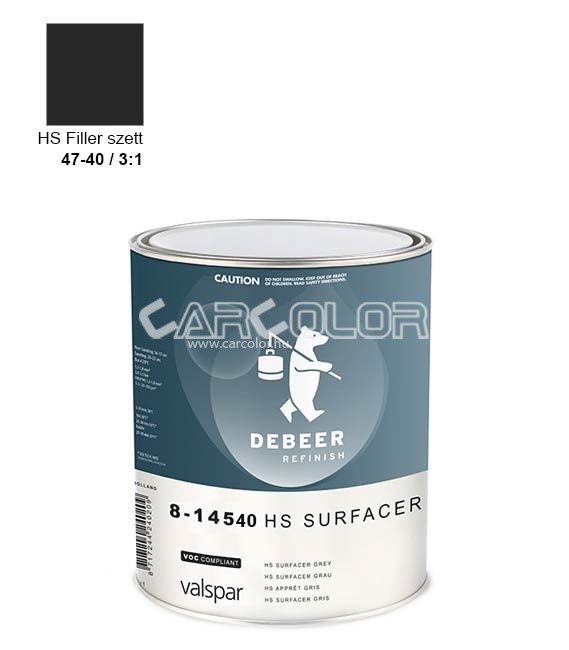 DeBeer 8-14510 2K HS Surfacer Filler - White (3l)