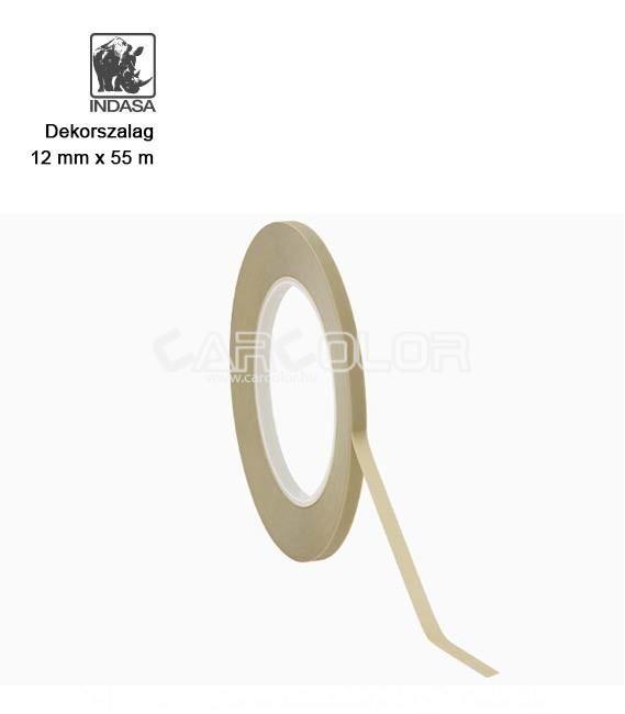Dekorszalag egyenes vonalakhoz - Fine Line - Zöld - (12 mm) - Indasa™