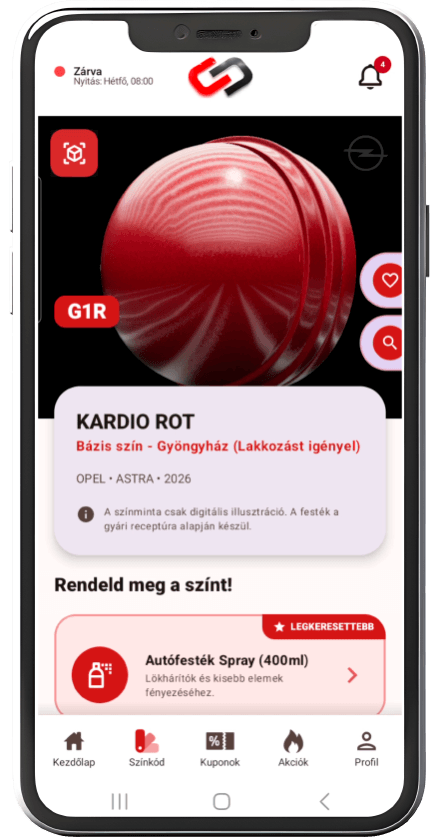 CarColor+ alkalmazás