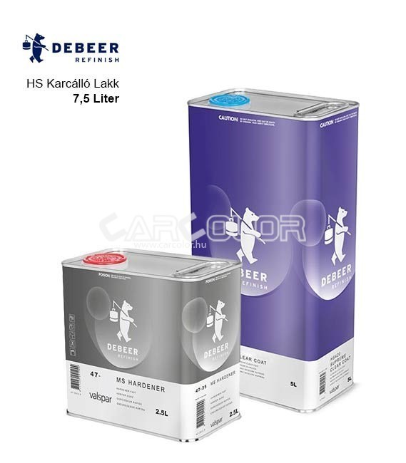 HS Színtelen, Karcálló Lakk Szett - (7.5l) - DeBeer - 8-214